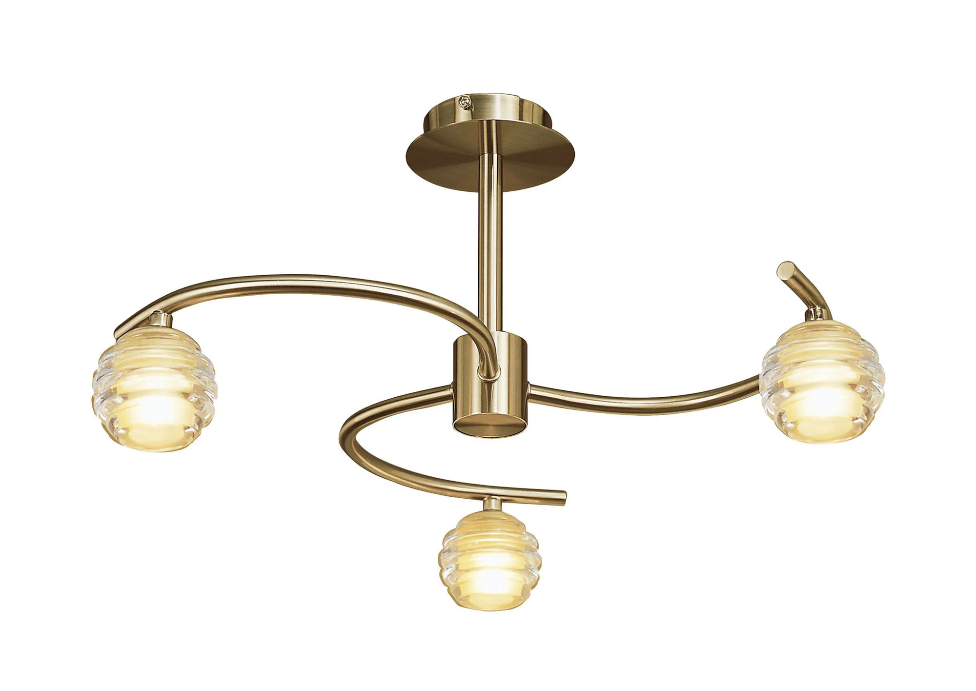 M8011/1  Sphere AB Semi Flush 3 Light